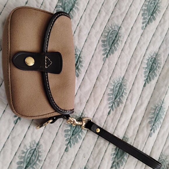 Dooney & Bourke canvas & leather wristlet - Picture 1 of 4